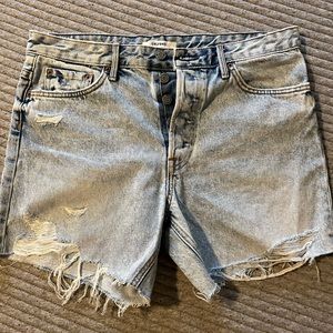GRLFRND Jourdan Distressed Button Fly Jean Shorts Sz 28